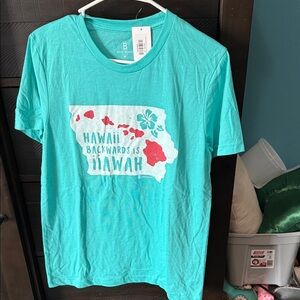 Turquoise Hawaii Graphic Tee
